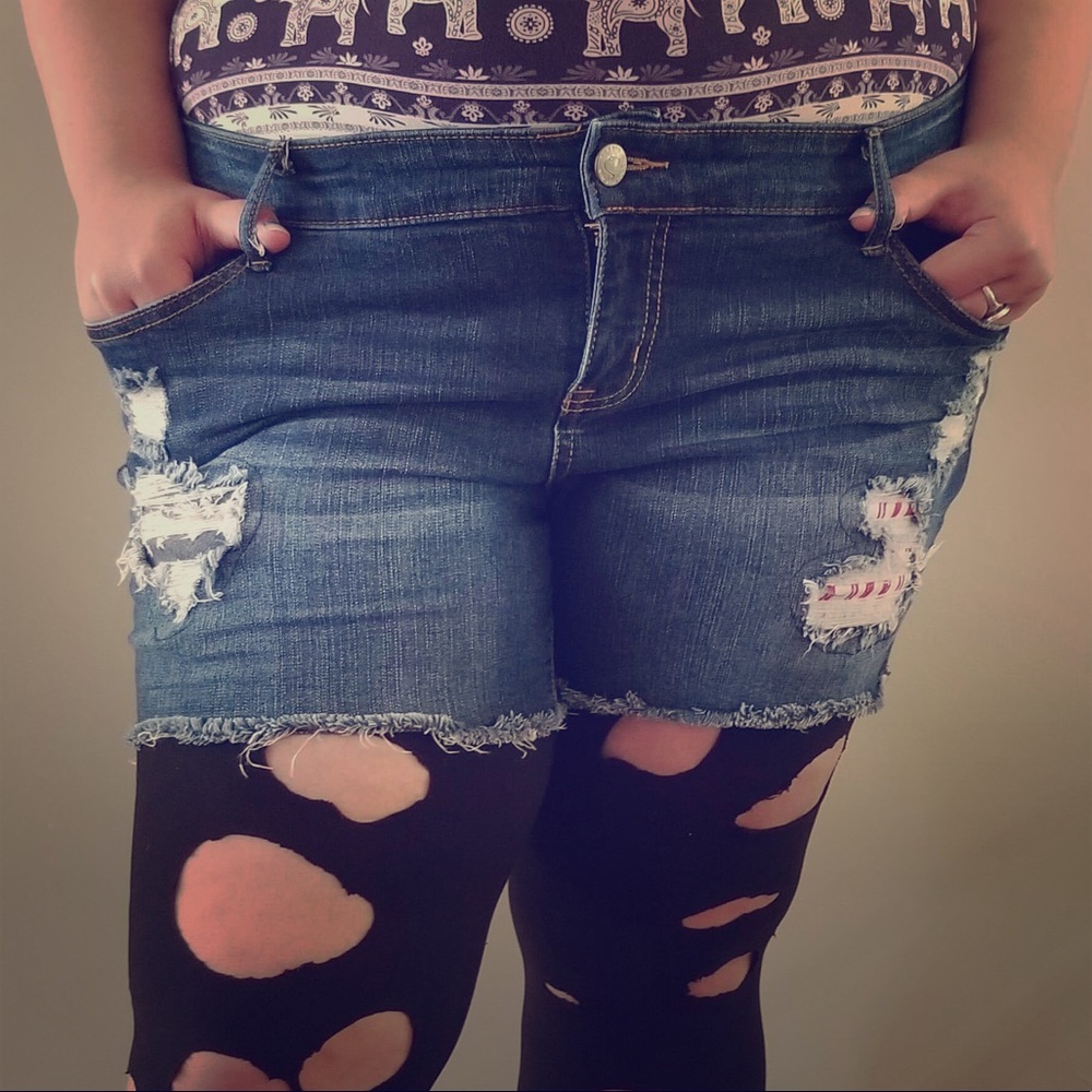 Distressed Stars and Stripes Shorts!